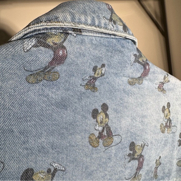 Disney x boohooMAN Denim MICKEY MOUSE Jacket - Picture 10 of 13